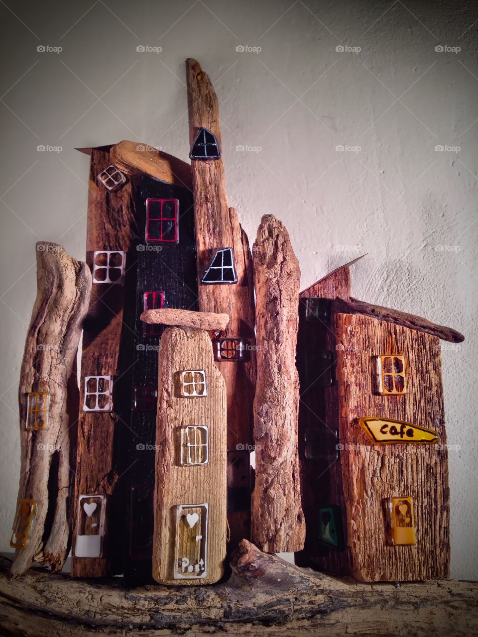 Welcome to driftwood city. Made of recycled material.