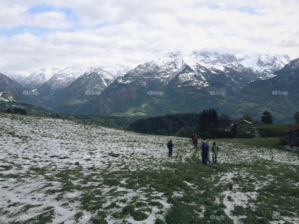 Trekking in Swiss Alps
