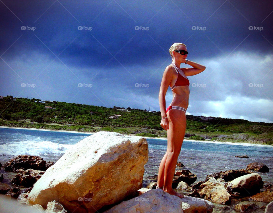 antigua caribbean beach ocean sky by krispett