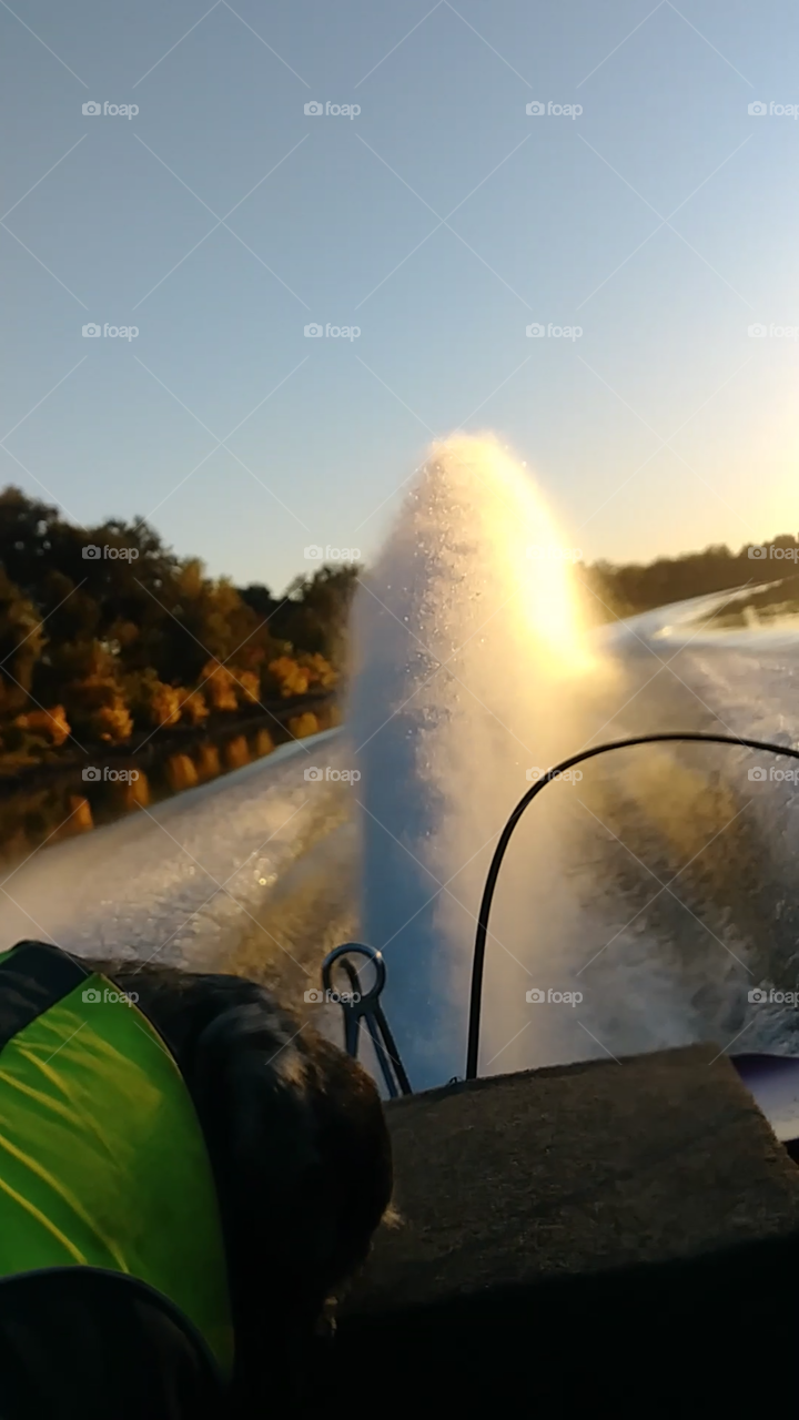 Rooster Tails on the River