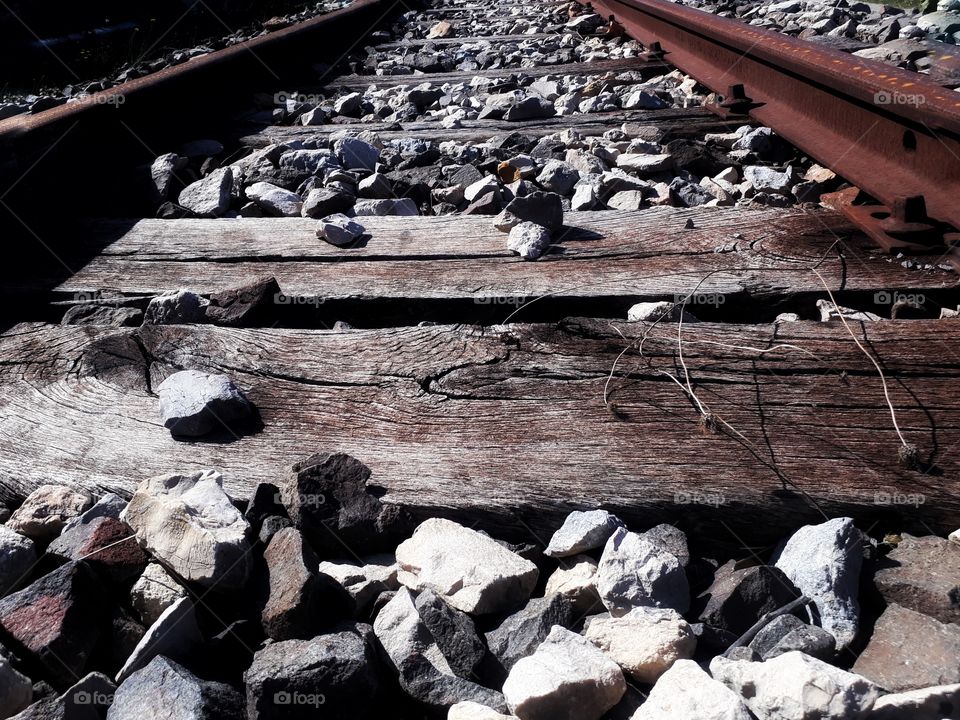 railway view from low angle