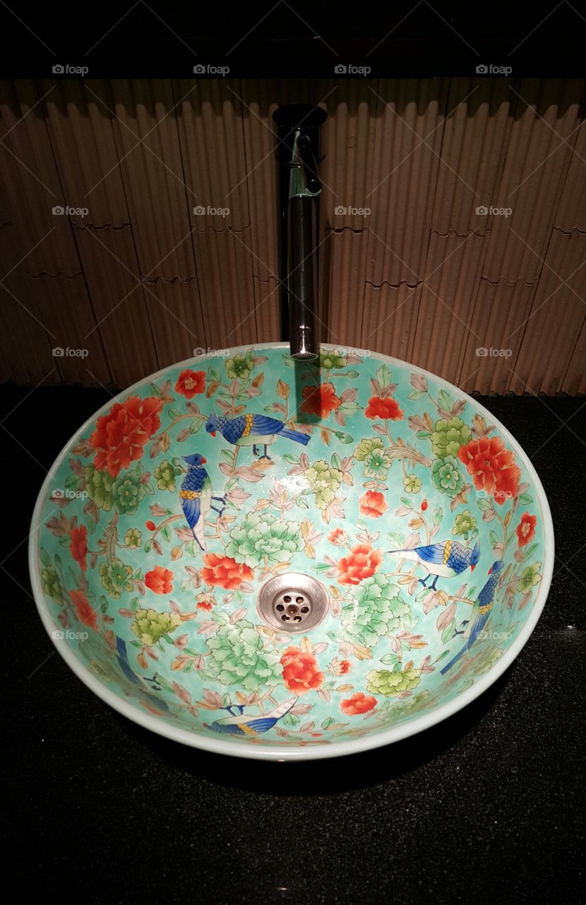 decorated sink