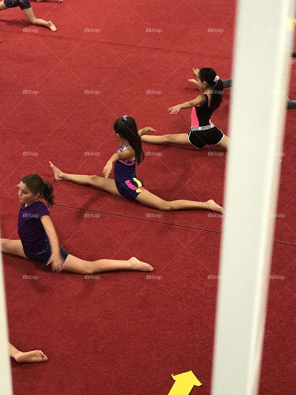 Ashley at gymnastics. She’s the one in the middle. 10 years old.