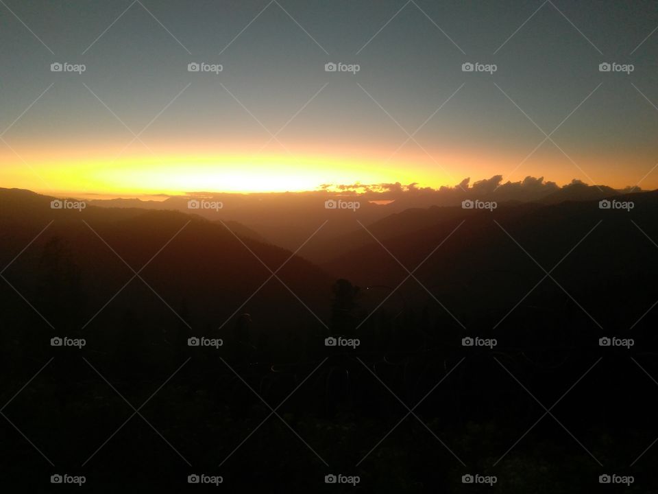 sunrise  in mountain