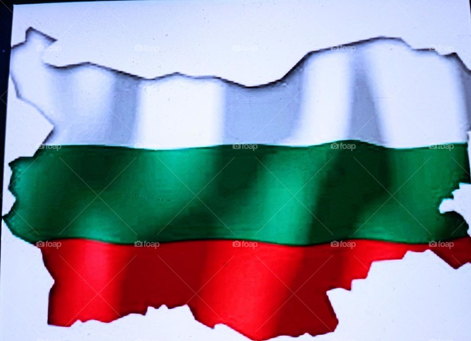 The flag of my homeland Bulgaria and its territory