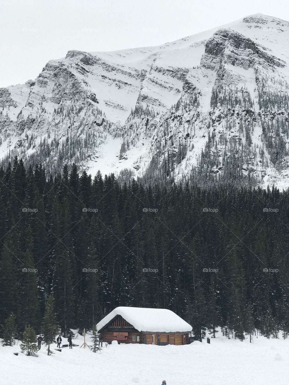 Cabin by the mountain