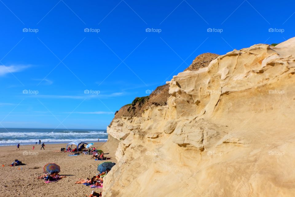 People enjoying the beach