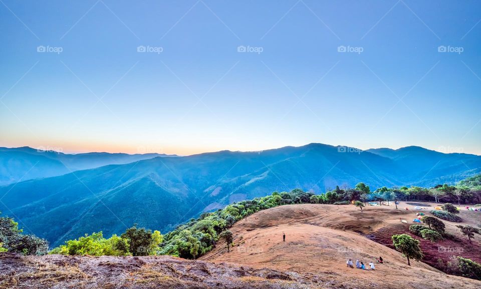 Before sun rise with beautiful mountain scape