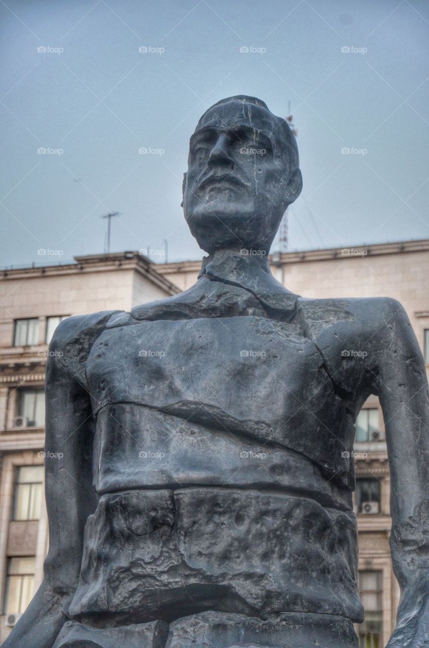 Iuliu Maniu's statue, Revolution square, Bucharest