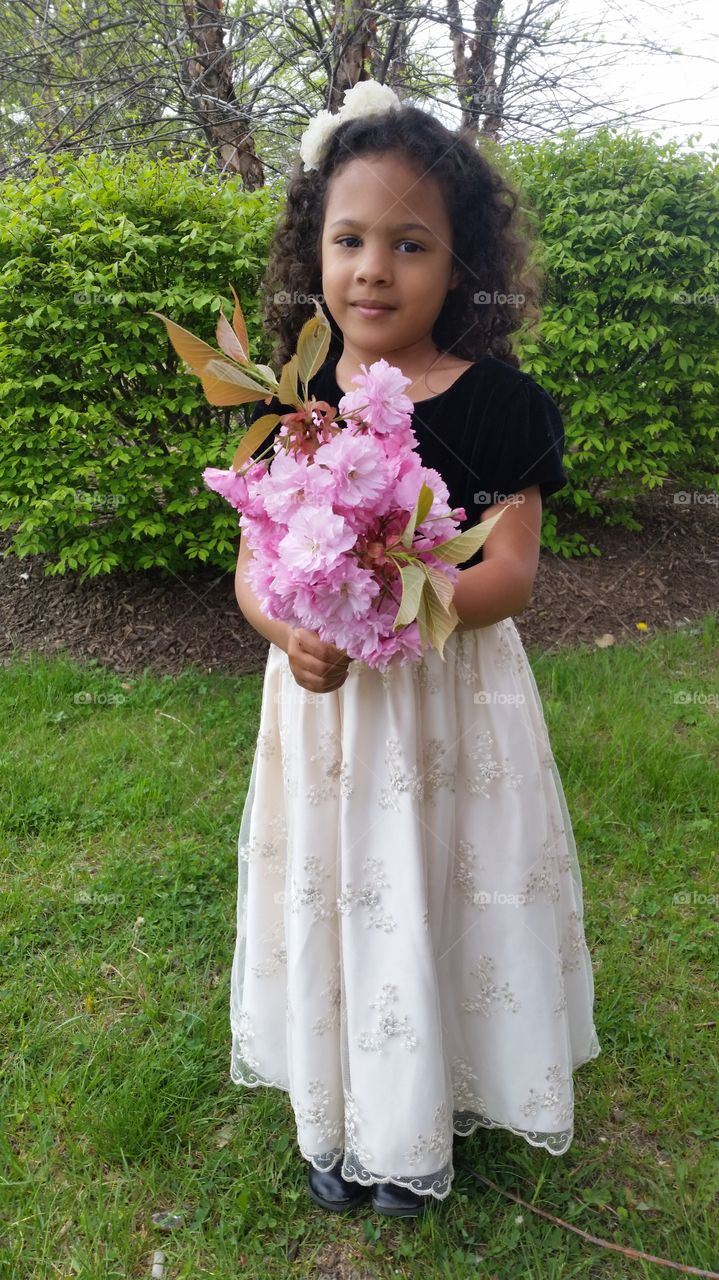 flower girl. flower girl all dressed up.