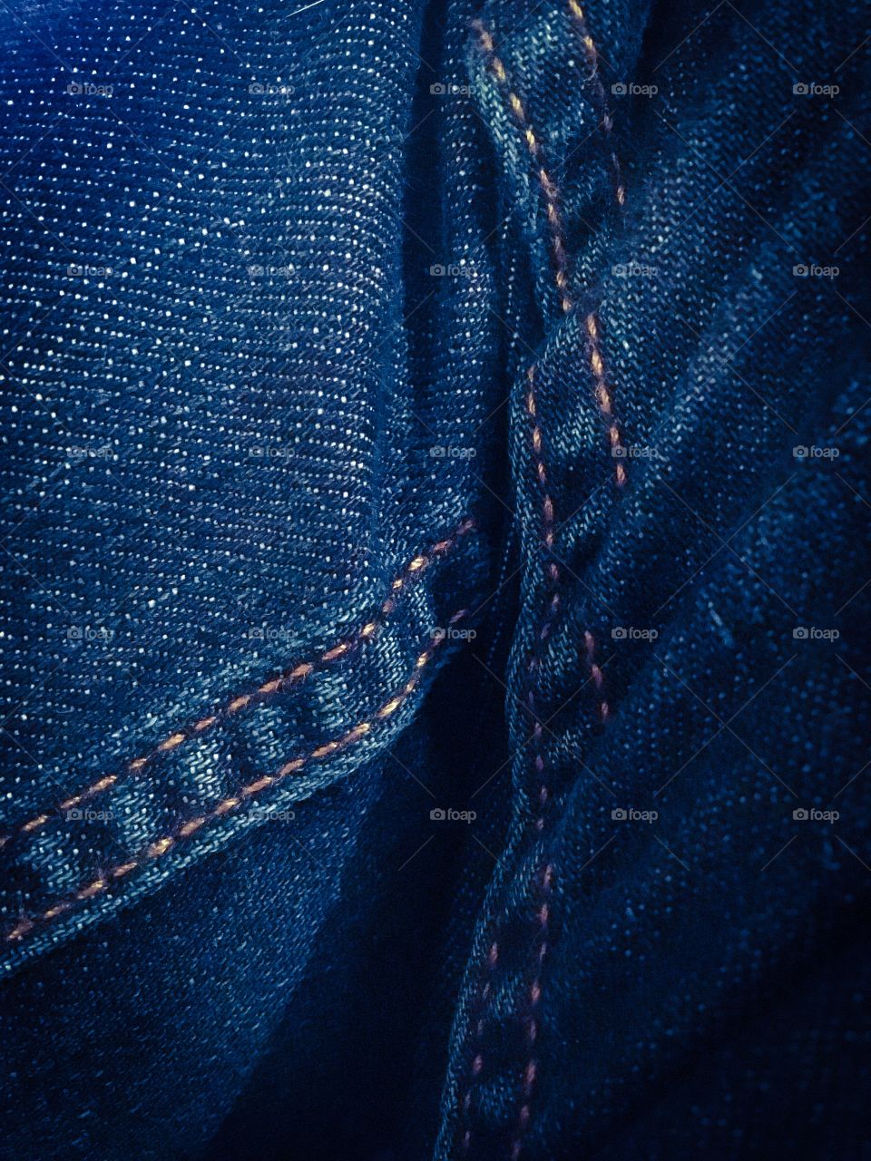 Full frame of blue jeans