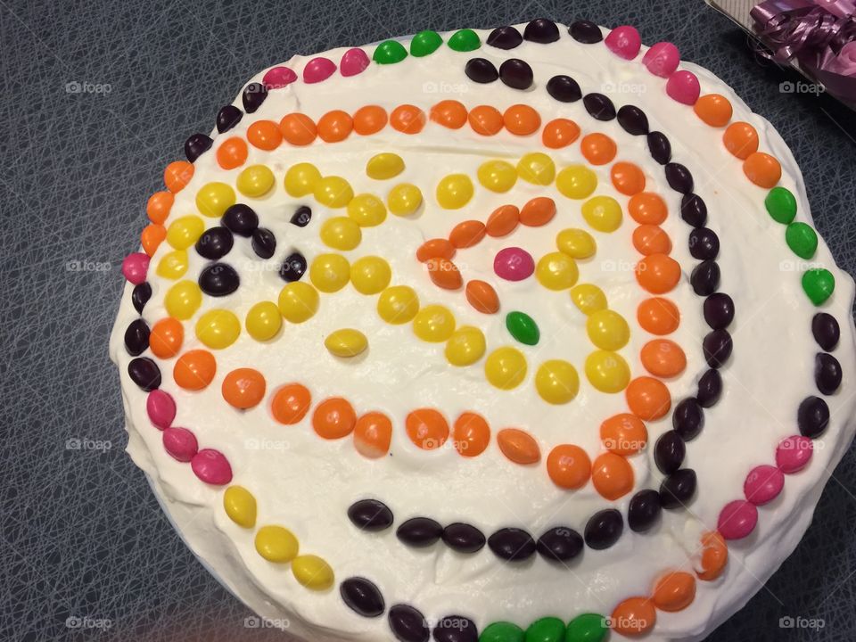 Homemade birthday cake