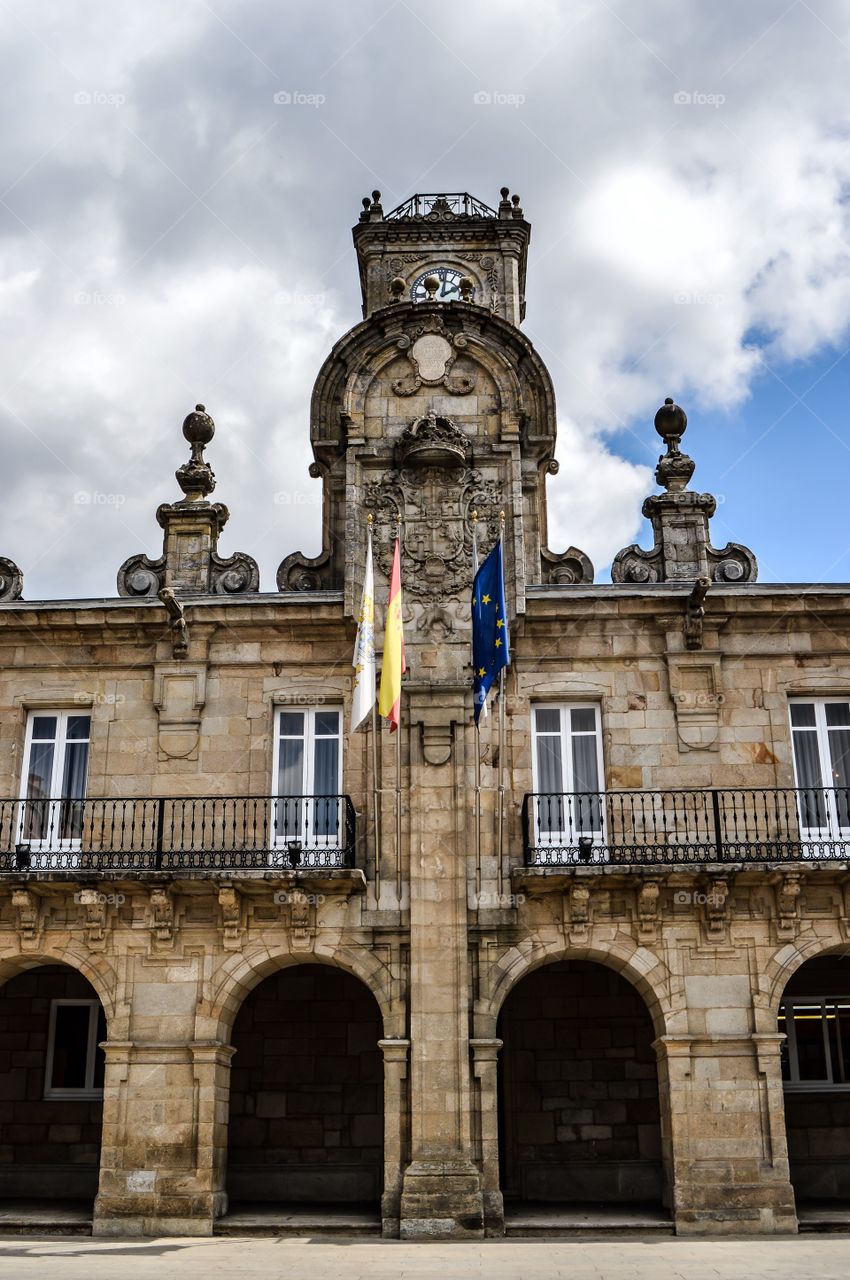 Ayuntamiento de Lugo. Detalle Fachada del Ayuntamiento de Lugo (Lugo - Spain)