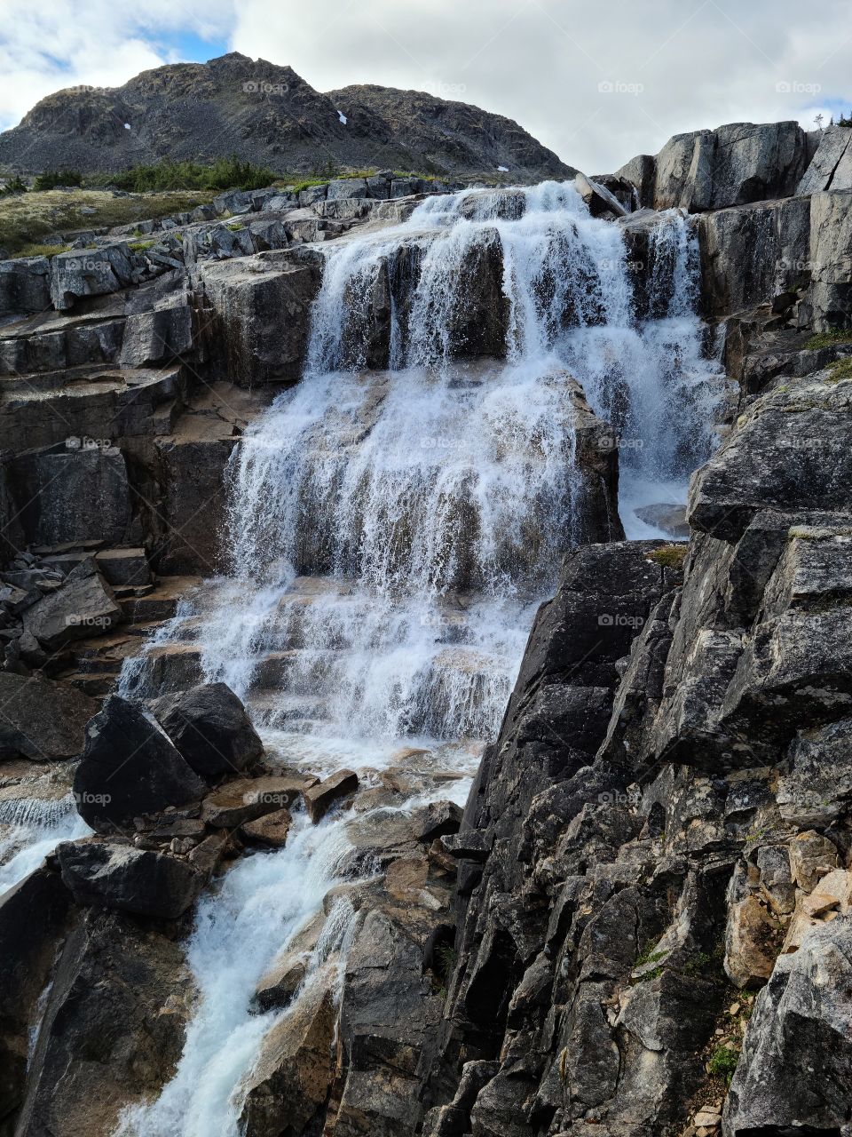 Beautiful flowing waterfalls