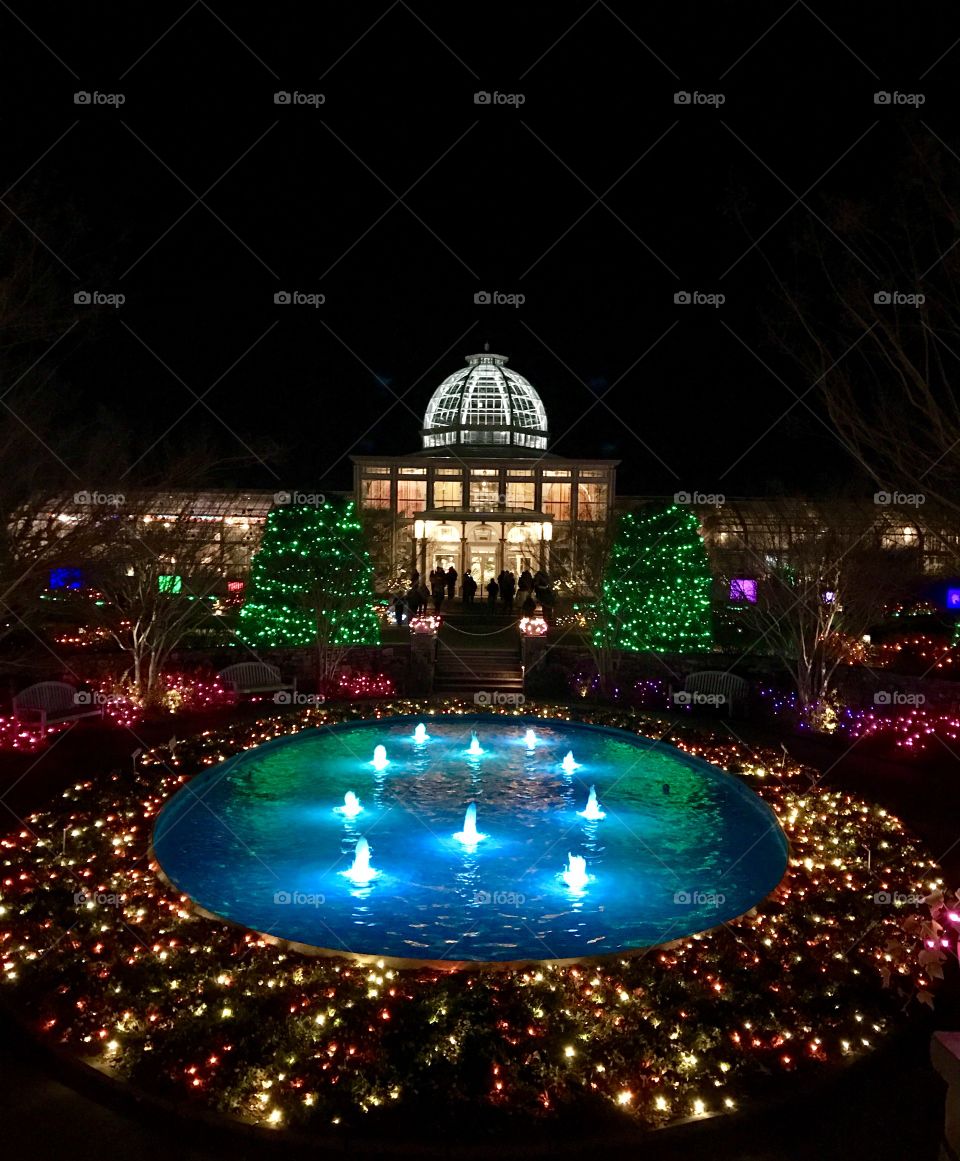  Garden Christmas Lights Fountain 