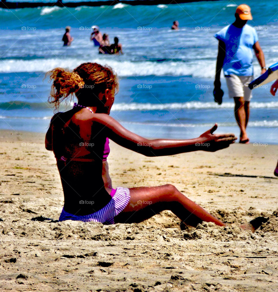 beach ocean girl people by analia