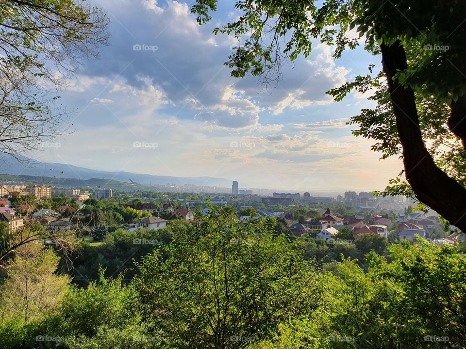 Almaty view from Kok Tyube mountain