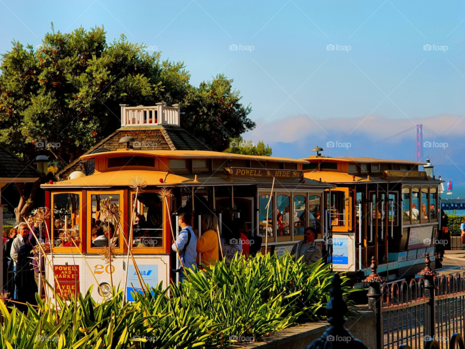 san francisco train trolley golden gate bridge by wme