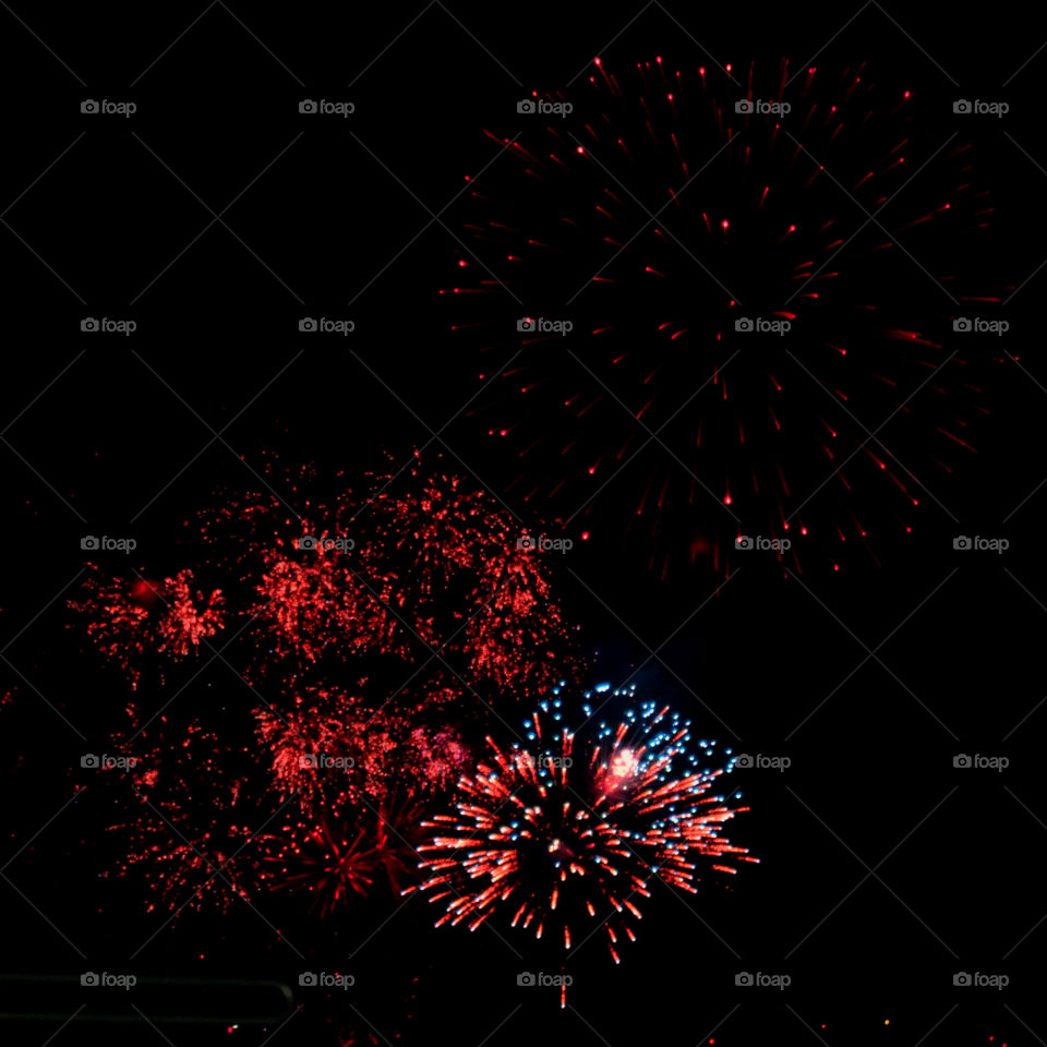 Here, over the Gulf of Mexico, a barrage of missiles designed to explode in a controlled way explode with brilliant red, orange, yellow, green, blue and purple colors! Thousands of people across the United States will be celebrating Independence Day on July 4th by attending firework displays!