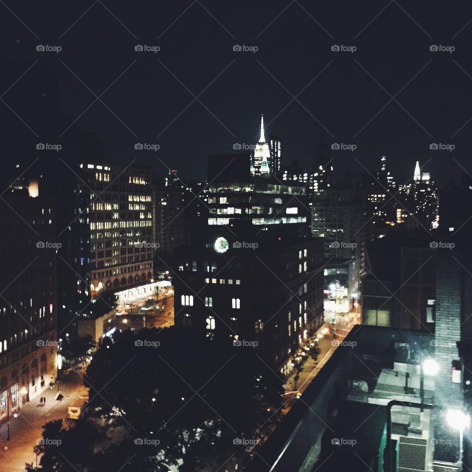 New York at night. 