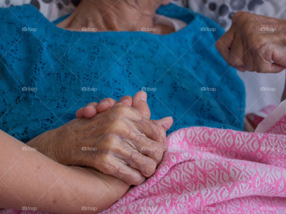 Elderly lady at nursing home