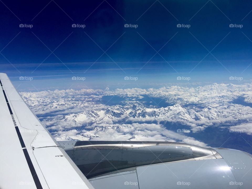 Swiss alps from above