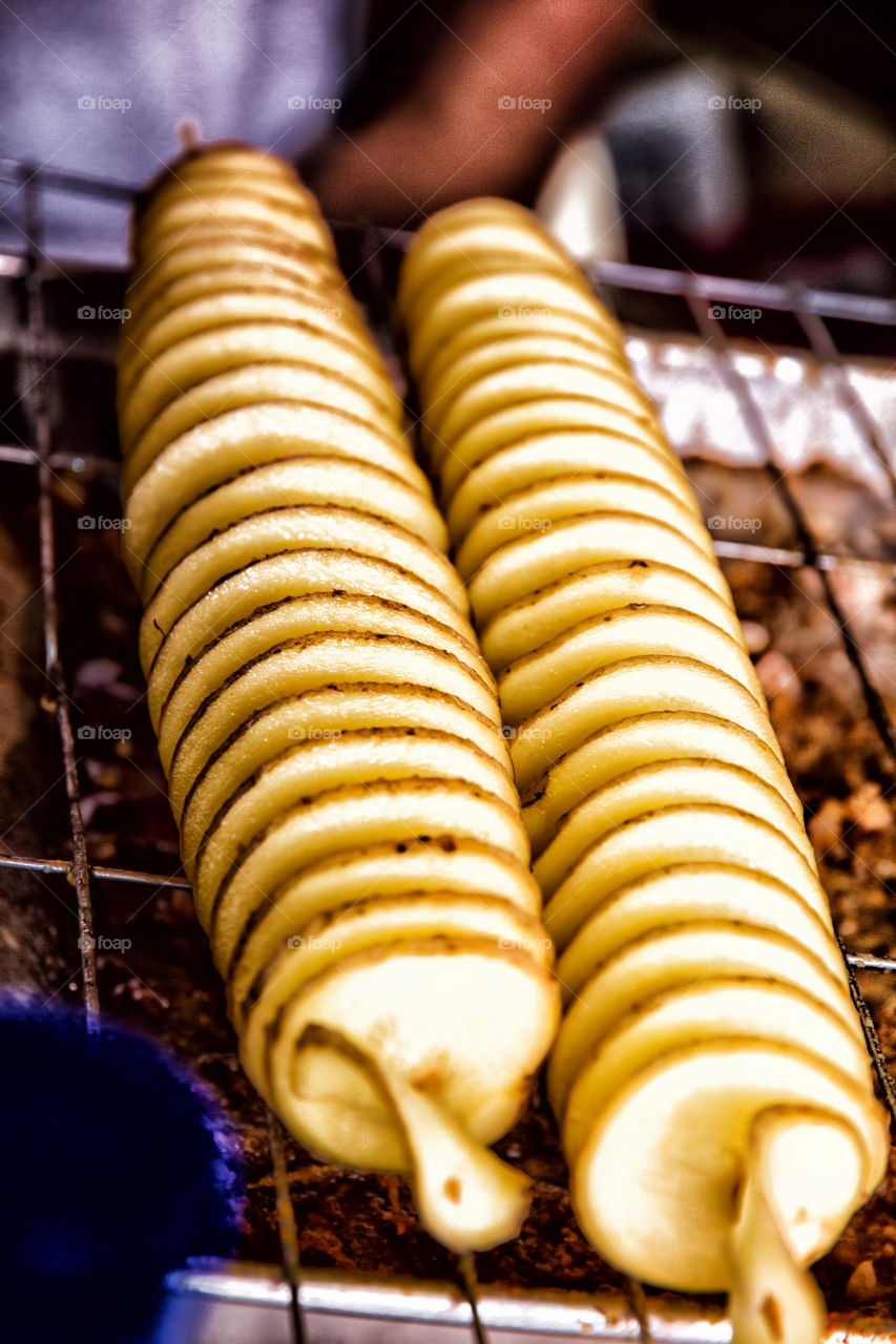 Preparation of grilled potato