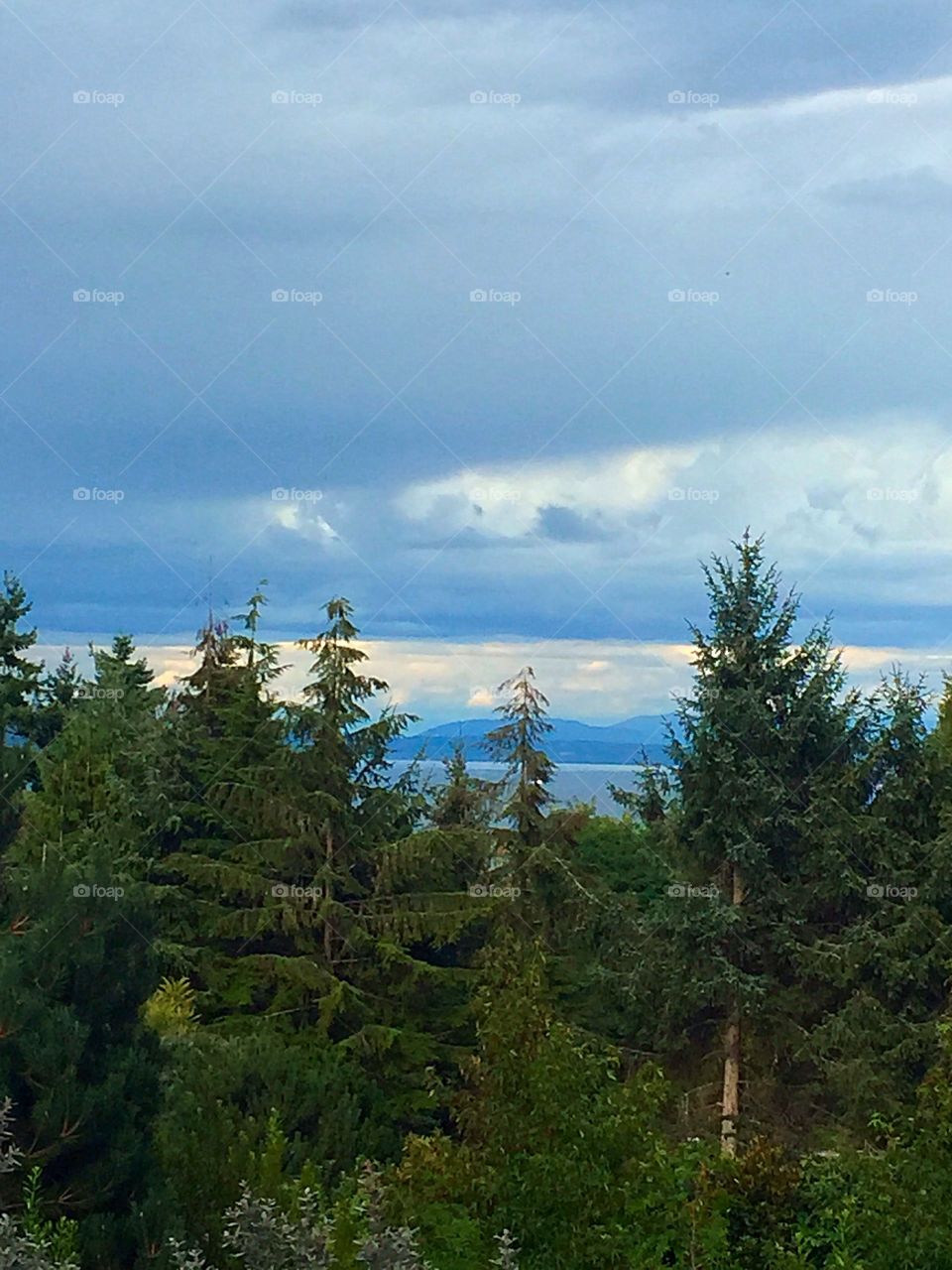 Pacific NW. A storm is coming in over the Puget Sound