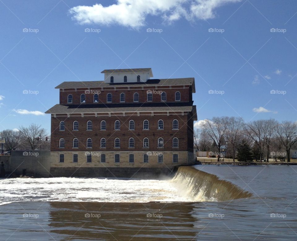 Dam and Historic Wapsipinicon Mill  in Independence, Iowa. 