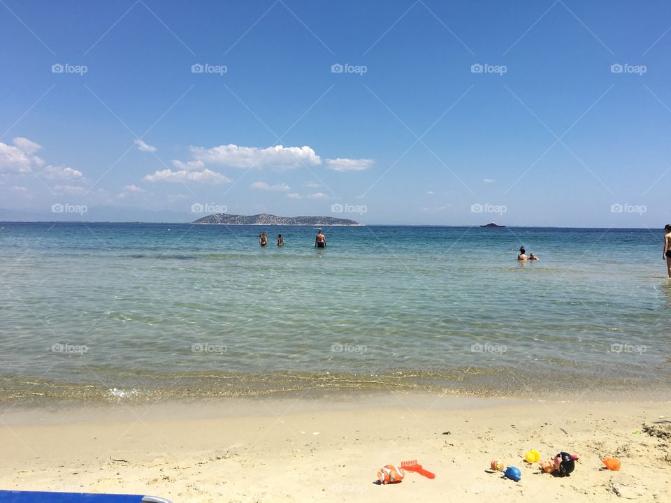 Beach on Thassos island Greece