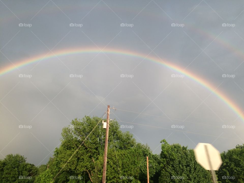 Top of the Rainbow. Oklahoma Storms
