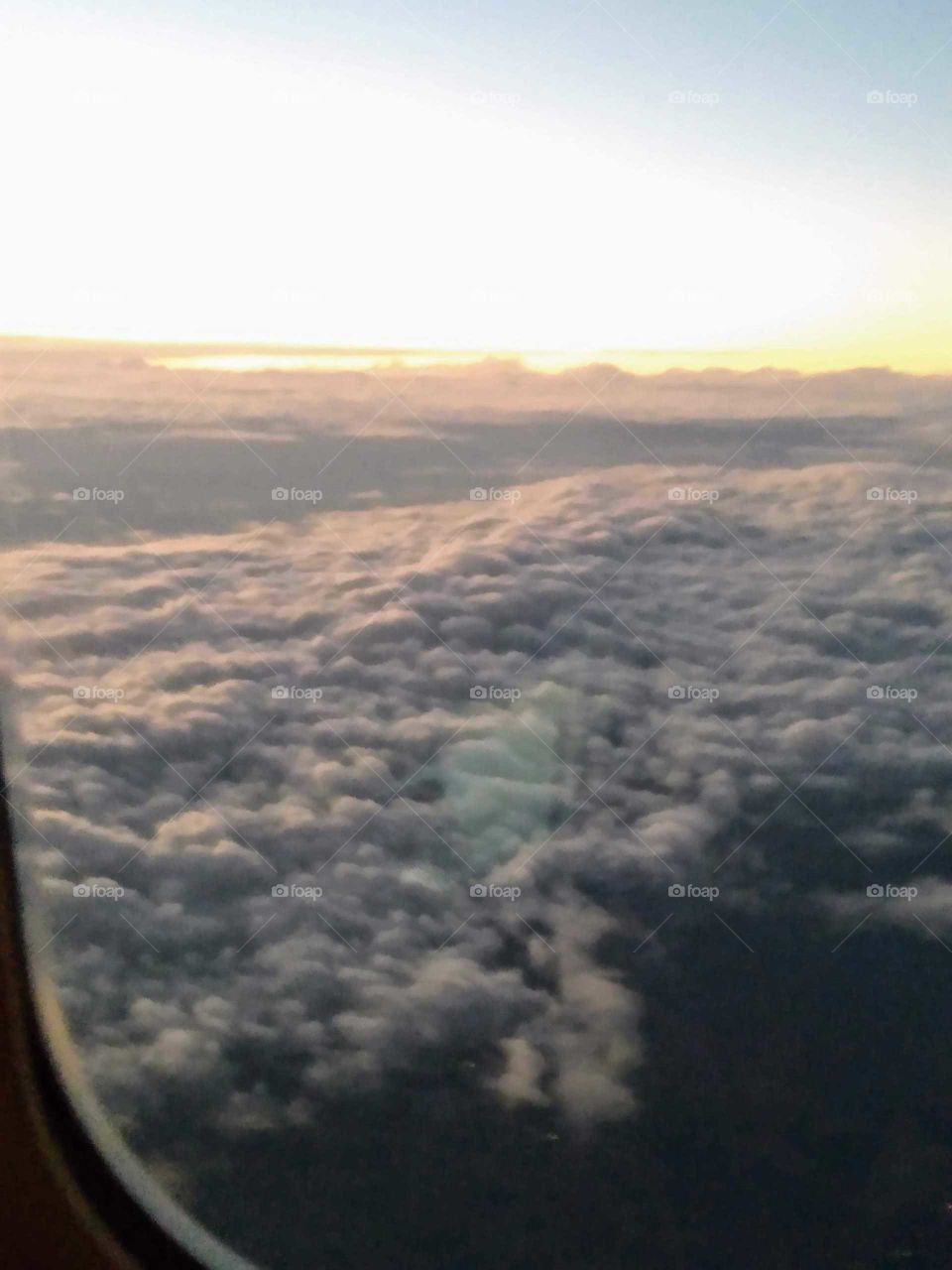 Flying over the clouds
