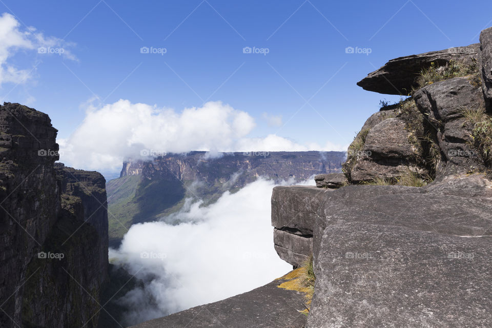 Mount Roraima and Kukenan Tepui in Canaima National Park in Venezuela.