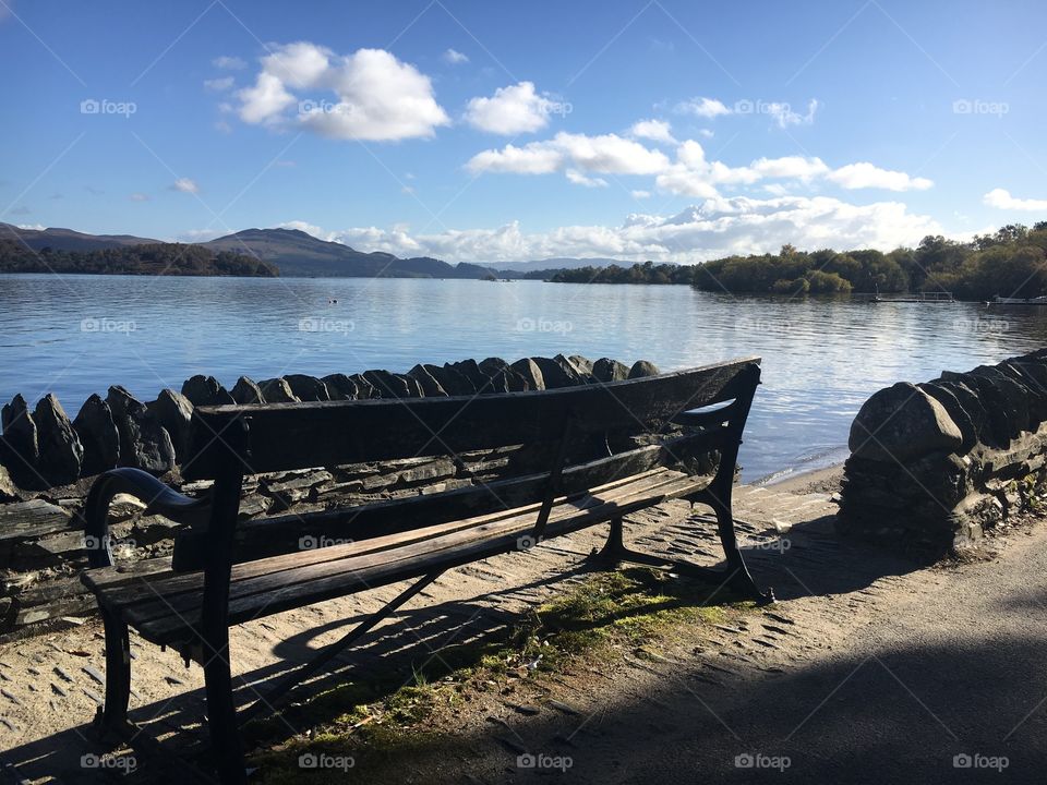 Loch side bench 