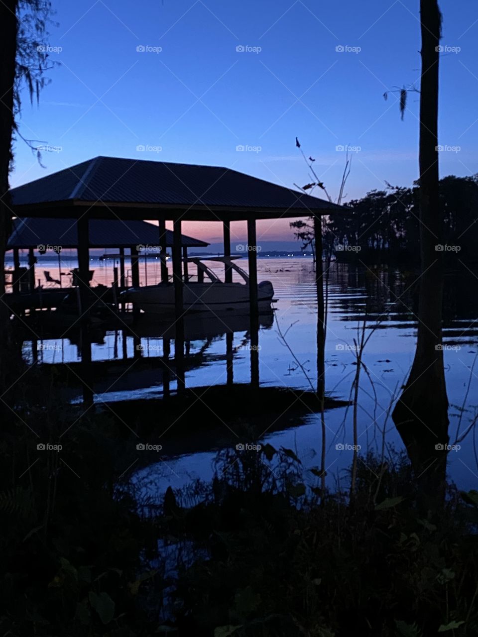 S blue Sunset on the River