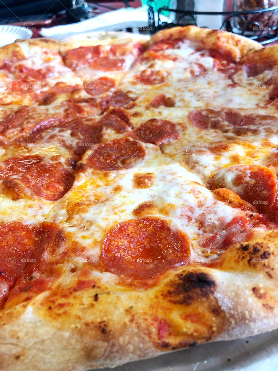 Delicious slices. Pepperoni pizza!