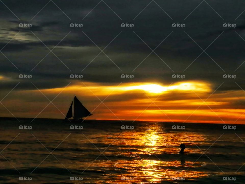 When the sun is hiding and people enjoying it