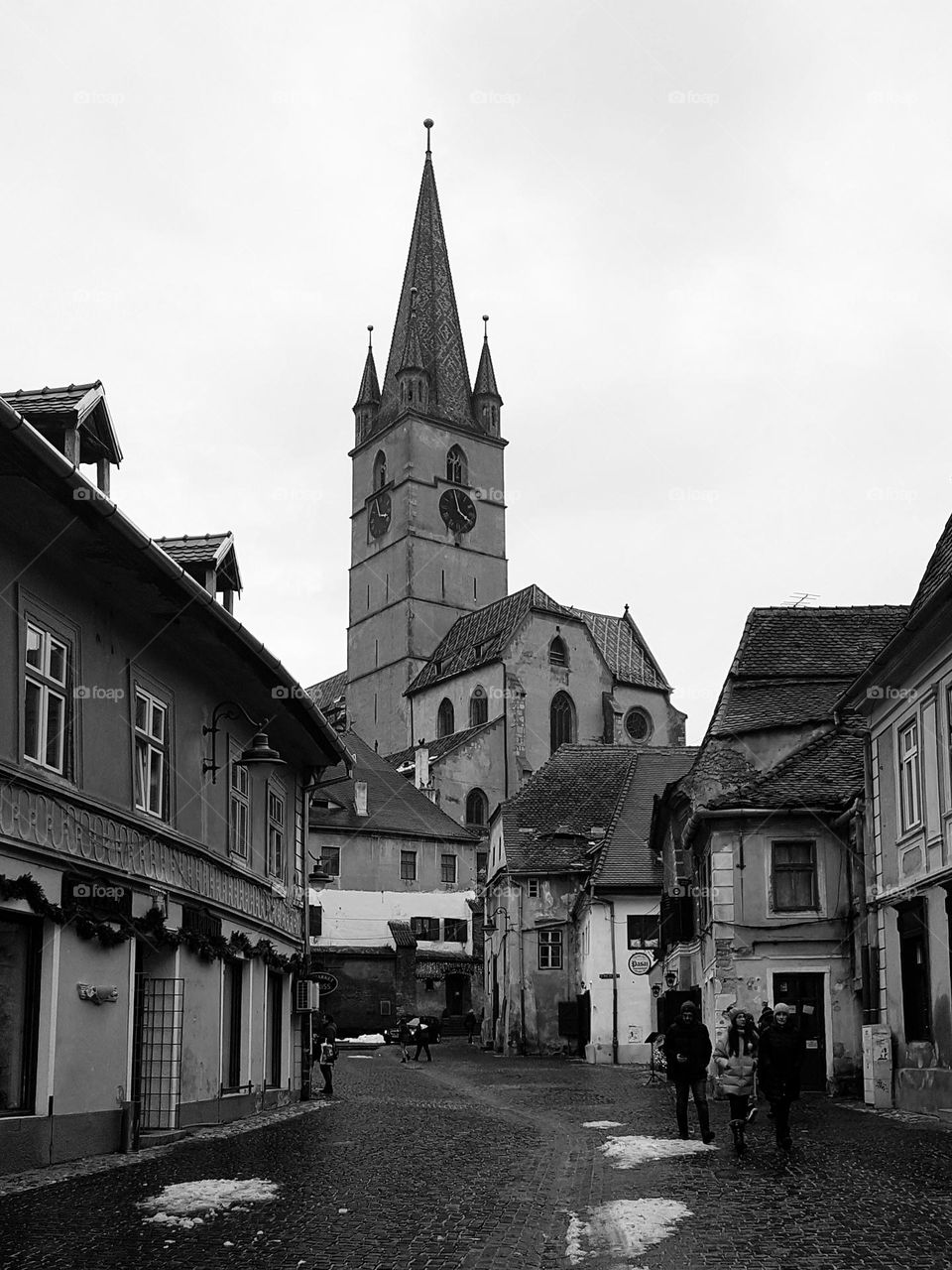 The city of Sibiu, a medieval city in Romania