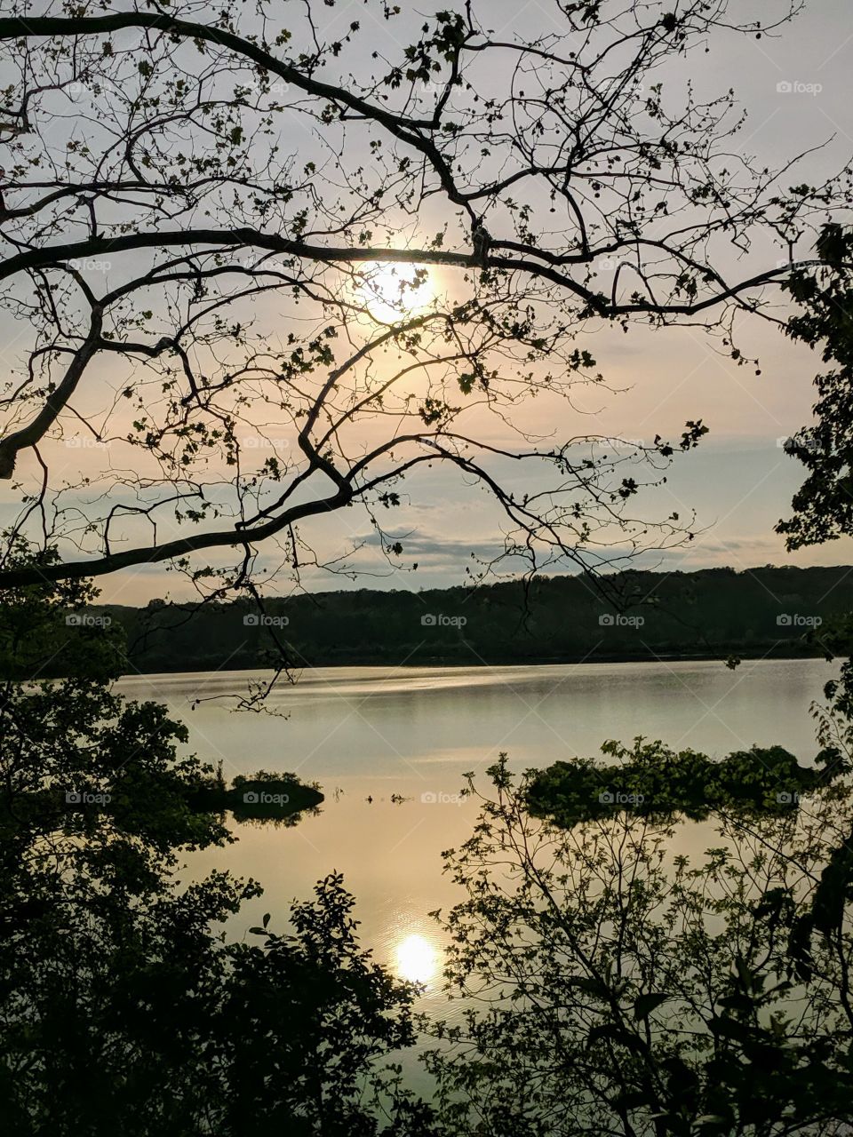 sunset on the lake