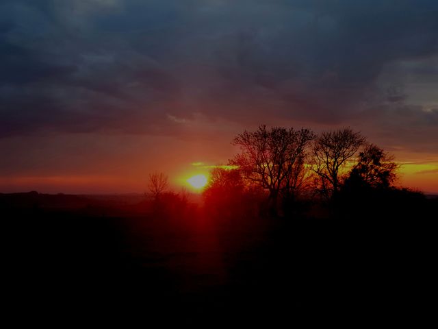 A dramatic sunset