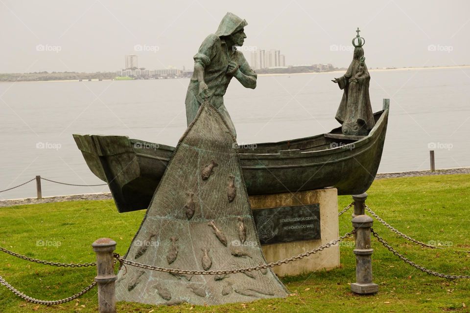 beautiful historical artwork on the beach in Setúbal Portugal