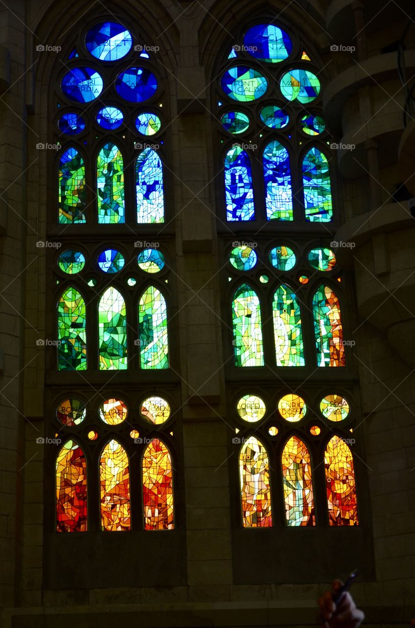 Windows in La Sagrada de Familia Barcelona