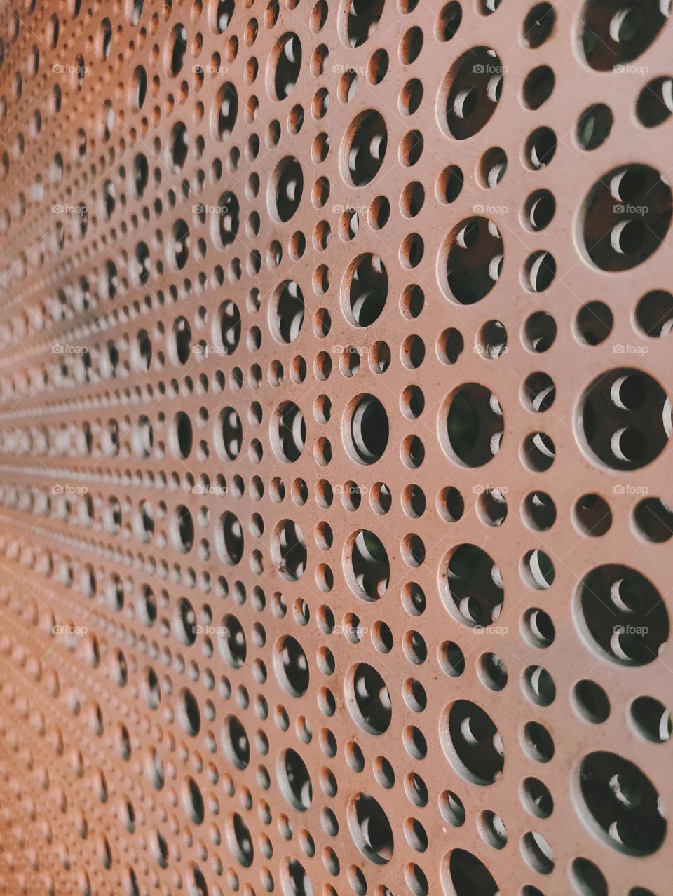 (Polka Dot World) Dot pattern on metal fence ⚪⚪⚪⚪⚪