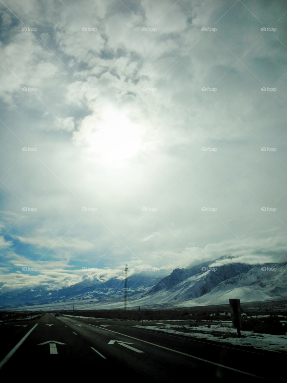 snow winter sky clouds by patrickshen