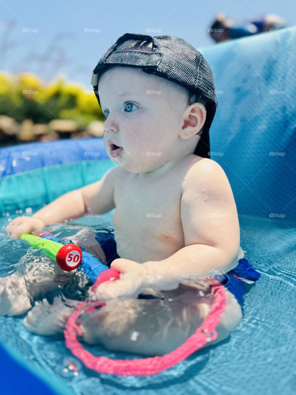 Playing in the pool