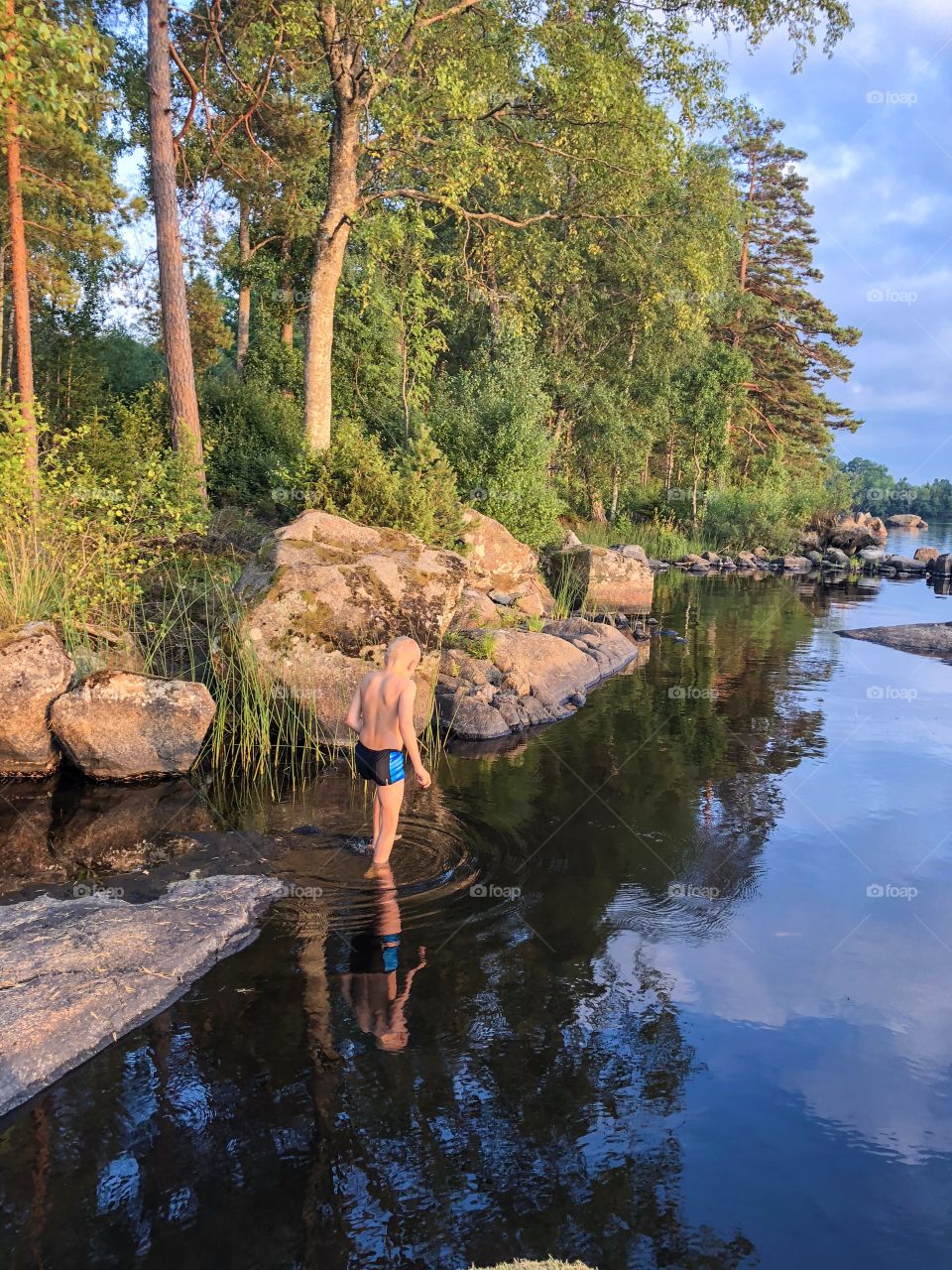 Boy in the water