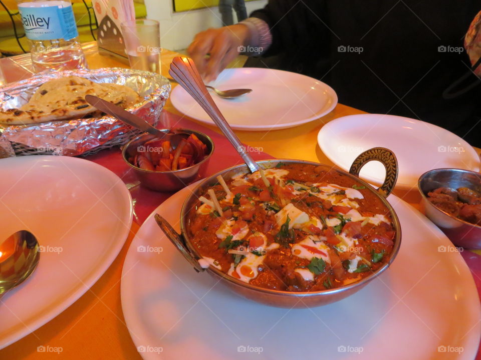 delicious meal dinner table