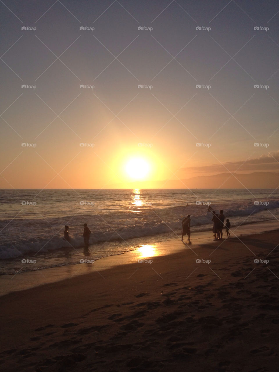 beach ocean summer sunset by analia