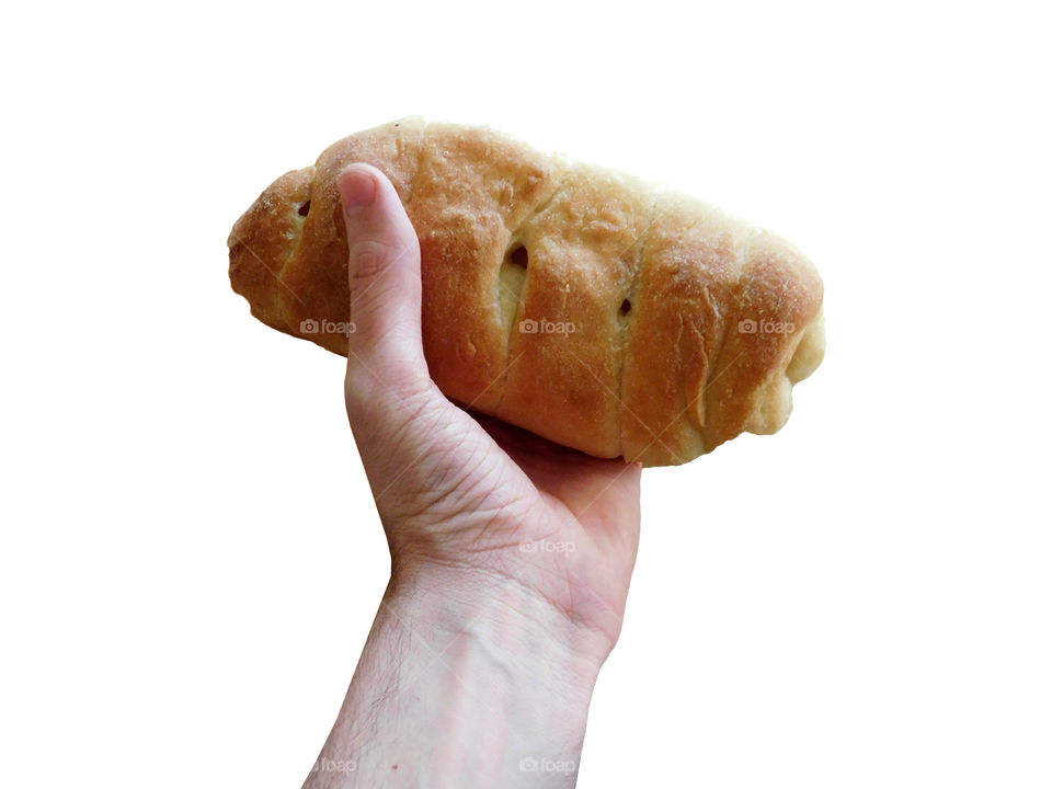 bread in hand