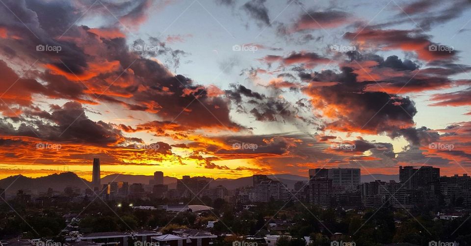 Santiago sunset 